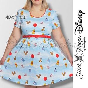 Loungefly Stitch Shoppe x Disney Winnie the Pooh Up In The Clouds Laci Dress 1X